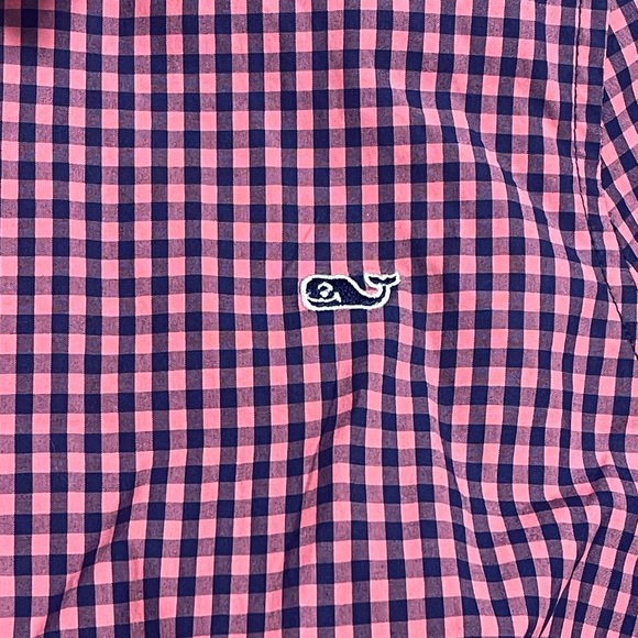 NWT- Vineyard Vines Classic Gingham Button Down Paradise Pink Women’s Size 6 top - Picture 2 of 11